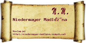 Niedermayer Madléna névjegykártya