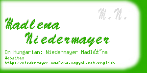 madlena niedermayer business card